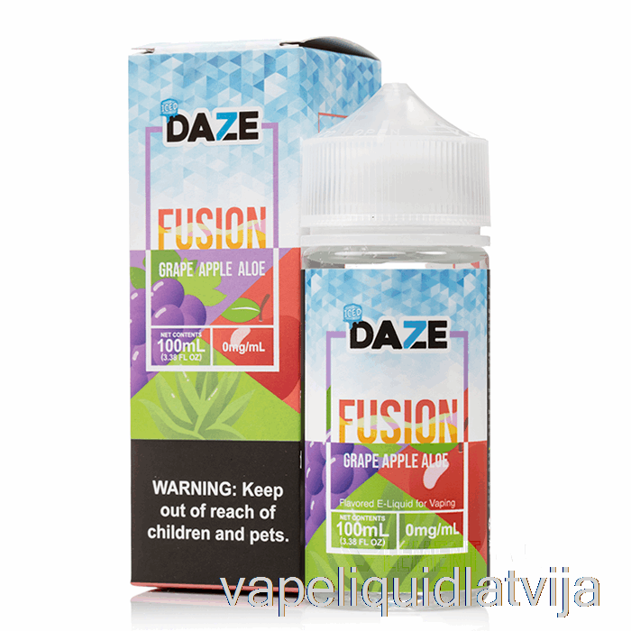 Ledus Vīnogu ābolu Alveja - 7 Daze Fusion - 100ml 0mg Vape šķidrums